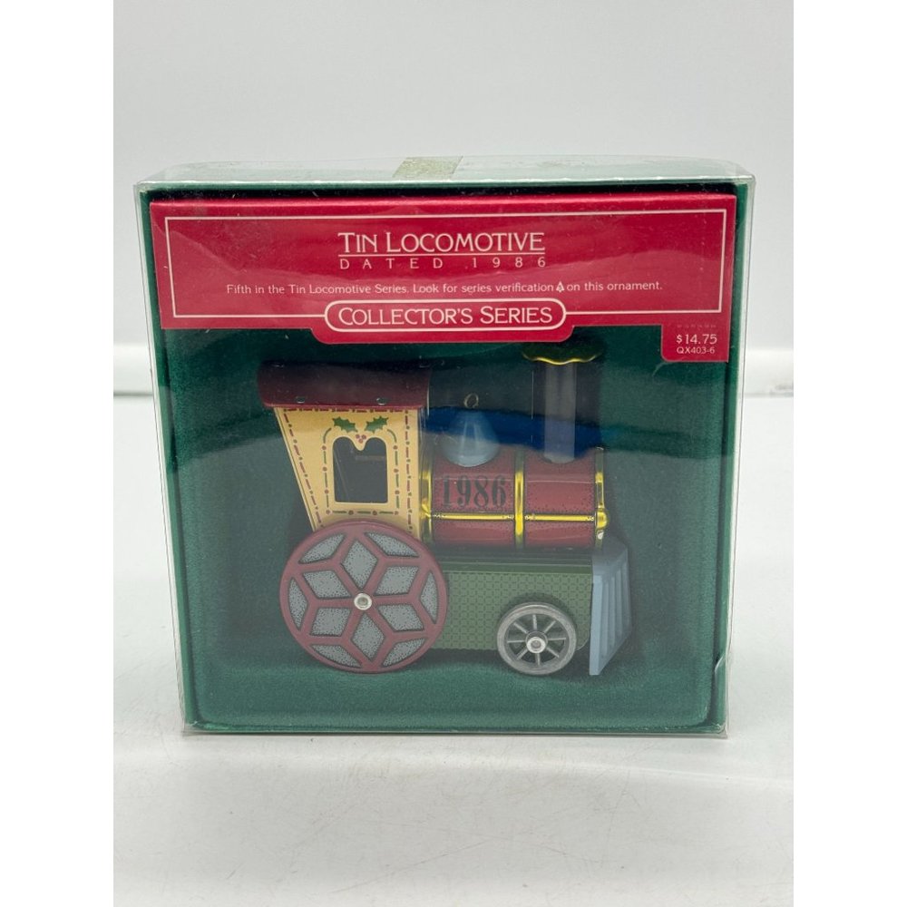Vintage 1986 Hallmark Tin Locomotive Train Christmas Ornament